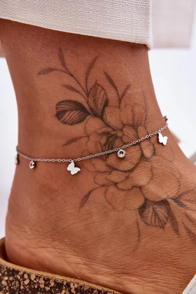 Glam Chic Strieborný náramok s motýľmi
