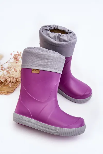 Boto Detské galoshes s Warner Snow Wave Gokids 981 Purple