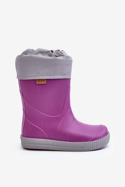 Boto Detské galoshes s Warner Snow Wave Gokids 981 Purple