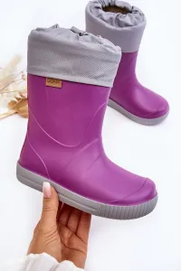 Boto Detské galoshes s Warner Snow Wave Gokids 981 Purple