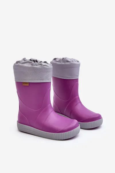 Boto Detské galoshes s Warner Snow Wave Gokids 981 Purple