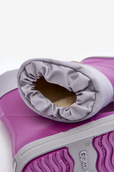 Boto Detské galoshes s Warner Snow Wave Gokids 981 Purple