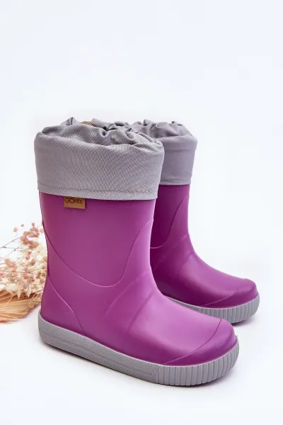 Boto Detské galoshes s Warner Snow Wave Gokids 981 Purple