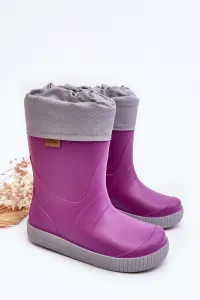 Boto Detské galoshes s Warner Snow Wave Gokids 981 Purple