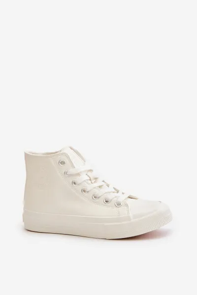 BIG STAR SHOES Dámske Zateplené Tenisky Z Eko Kože Biele Big Star