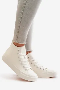 BIG STAR SHOES Dámske Zateplené Tenisky Z Eko Kože Biele Big Star