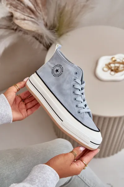 BIG STAR SHOES Zateplené Dámske Tenisky Na Platforme Eko Koža Big Star
