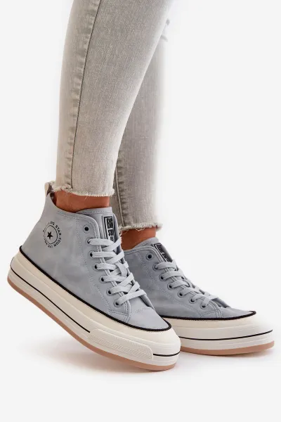 BIG STAR SHOES Zateplené Dámske Tenisky Na Platforme Eko Koža Big Star