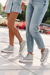 BIG STAR SHOES Zateplené Dámske Tenisky Na Platforme Eko Koža Big Star