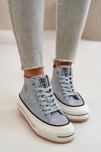 BIG STAR SHOES Zateplené Dámske Tenisky Na Platforme Eko Koža Big Star