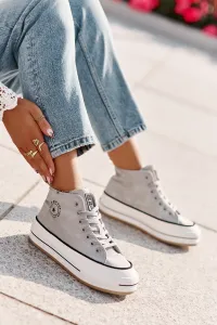 BIG STAR SHOES Zateplené Dámske Tenisky Na Platforme Eko Koža Big Star