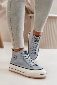 BIG STAR SHOES Zateplené Dámske Tenisky Na Platforme Eko Koža Big Star
