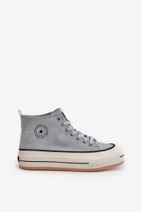 BIG STAR SHOES Zateplené Dámske Tenisky Na Platforme Eko Koža Big Star