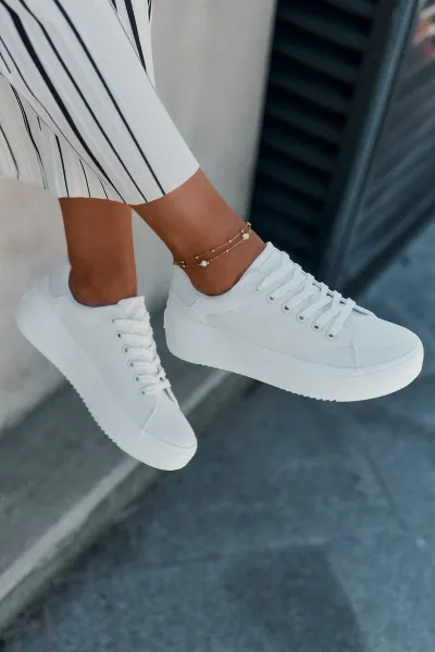 BIG STAR SHOES Dámske Plátěné Tenisky Na Platforme Big Star