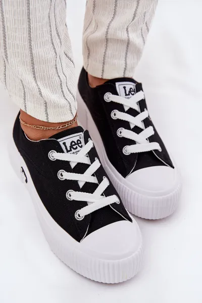 Dámske Tenisky Na Platforme Čierne LEE ISLA C WOMEN LOW
