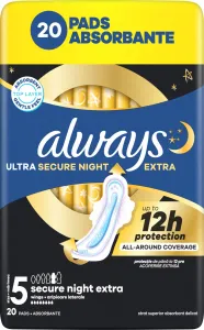 Always Ultra Secure Night Extra vložky 20 ks