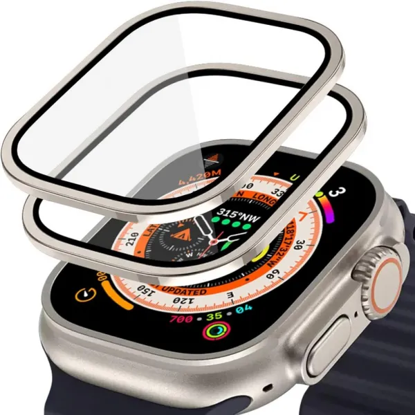 HOFI Glass Ring 2x ochranné sklo na Apple Watch Ultra 1 / 2 49mm, titanium