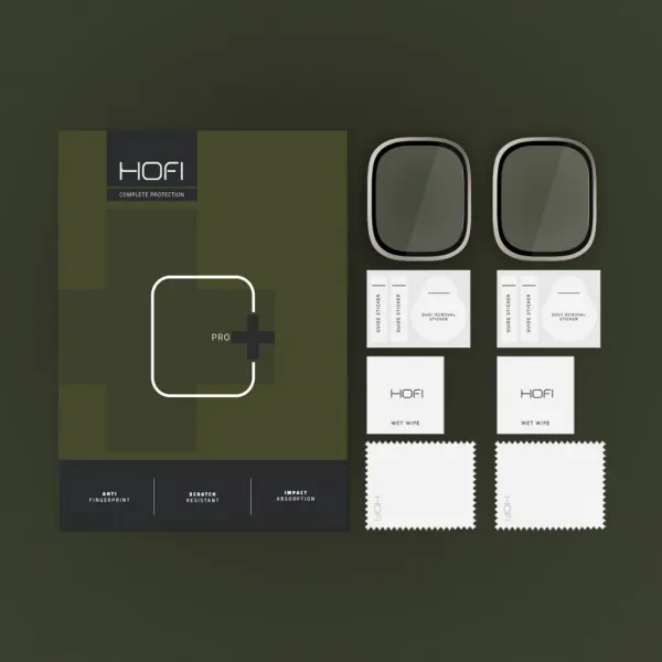 HOFI Glass Ring 2x ochranné sklo na Apple Watch Ultra 1 / 2 49mm, titanium
