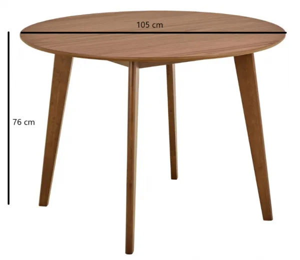 Actona Jídelní stůl ROXBY 105 cm ořech