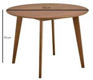 Actona Jídelní stůl ROXBY 105 cm ořech