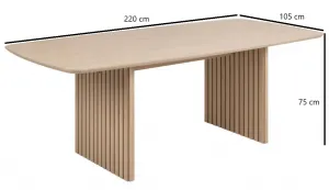 Actona Jídelní stůl CHRISTO 220 cm bělený dub