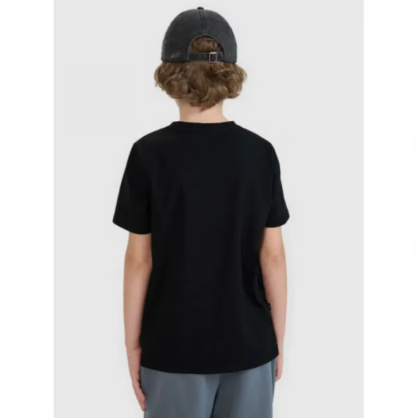 Chlapčenské tričko s krátkym rukávom 4F JUNIOR TSHIRT M2186-20S-DEEP BLACK