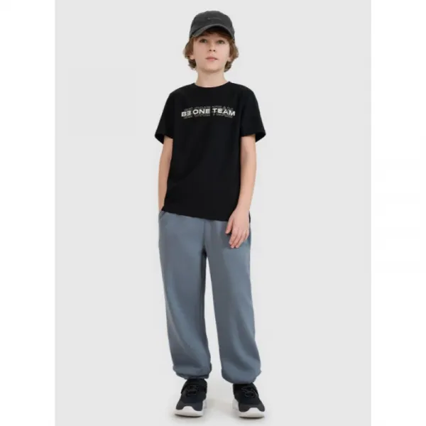 Chlapčenské tričko s krátkym rukávom 4F JUNIOR TSHIRT M2186-20S-DEEP BLACK
