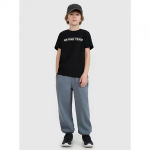 Chlapčenské tričko s krátkym rukávom 4F JUNIOR TSHIRT M2186-20S-DEEP BLACK