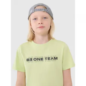 Chlapčenské tričko s krátkym rukávom 4F JUNIOR TSHIRT M2186-45N-CANARY GREEN NEON