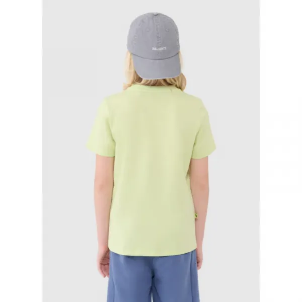 Chlapčenské tričko s krátkym rukávom 4F JUNIOR TSHIRT M2186-45N-CANARY GREEN NEON