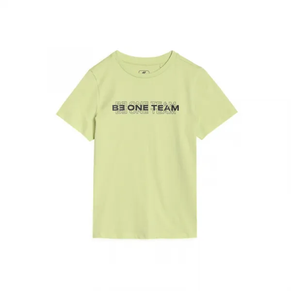 Chlapčenské tričko s krátkym rukávom 4F JUNIOR TSHIRT M2186-45N-CANARY GREEN NEON