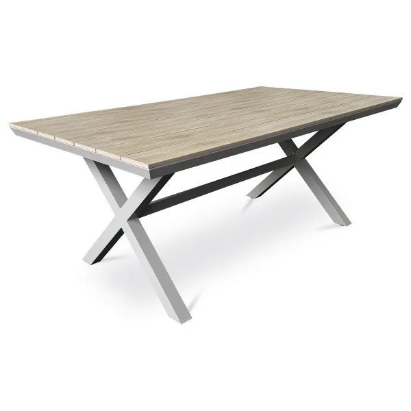 Autronic Záhradný stôl, hliník, polywood, béžový ,AZT-S1510 OAK