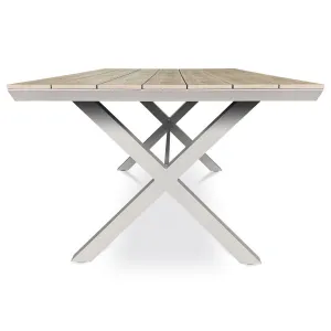 Autronic Záhradný stôl, hliník, polywood, béžový ,AZT-S1510 OAK