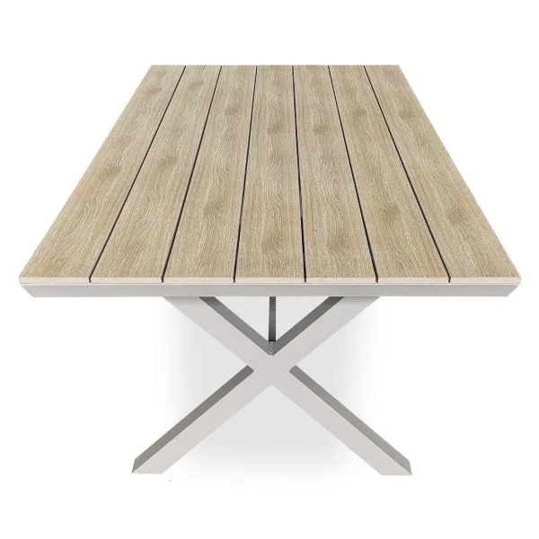 Autronic Záhradný stôl, hliník, polywood, béžový ,AZT-S1510 OAK