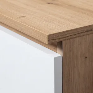 Ak furniture Komoda Baros 101 cm dub artisan/bílá