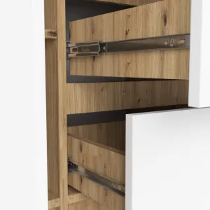 Ak furniture Komoda Girgo 101 cm dub artisan/bílá