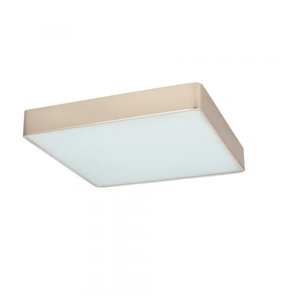Stropné svietidlo Quattro, štvorcové perleťové stropné svietidlo 35x35, 18W LED, biele tienidlo 4000K