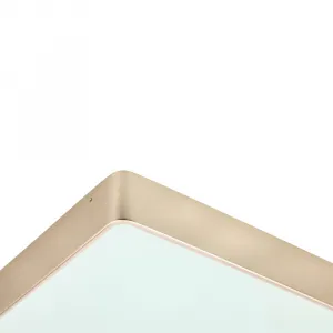 Stropné svietidlo Quattro, štvorcové perleťové stropné svietidlo 35x35, 18W LED, biele tienidlo 4000K
