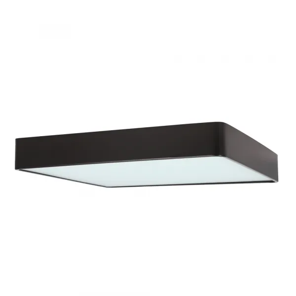 Stropné svietidlo Quattro, štvorcové stropné svietidlo, čierne, 35x35, 18W LED, biele tienidlo 4000K