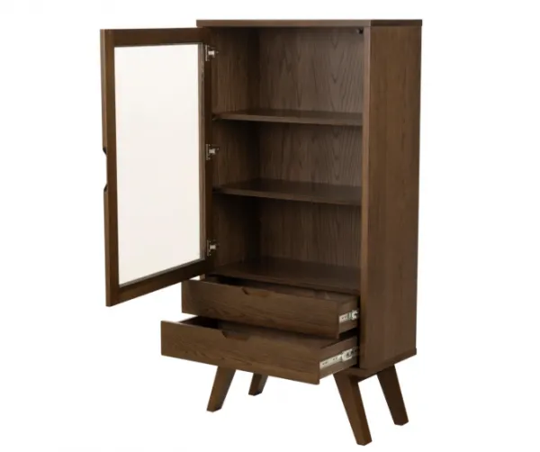 Actona Vitrína A-LINE 145 cm dymový dub