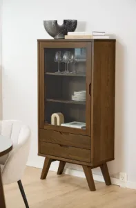 Actona Vitrína A-LINE 145 cm dymový dub