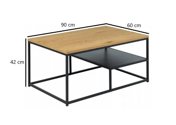 Actona Konferenční stolek GILA 90 cm dub divoký