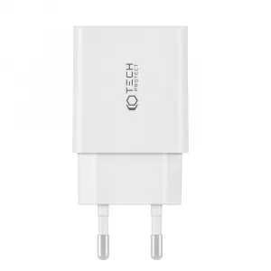 Tech-Protect C35W sieťová nabíjačka 2x USB-C 35W + kábel USB-C / Lightning, biela