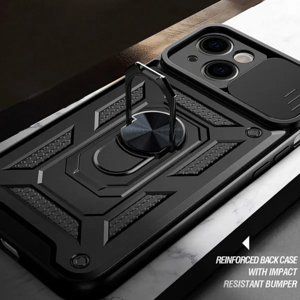 MG Slide Armor kryt na iPhone 15, čierny