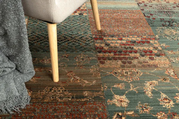 Koberec KASHQAI 4327 400 Patchwork zelený