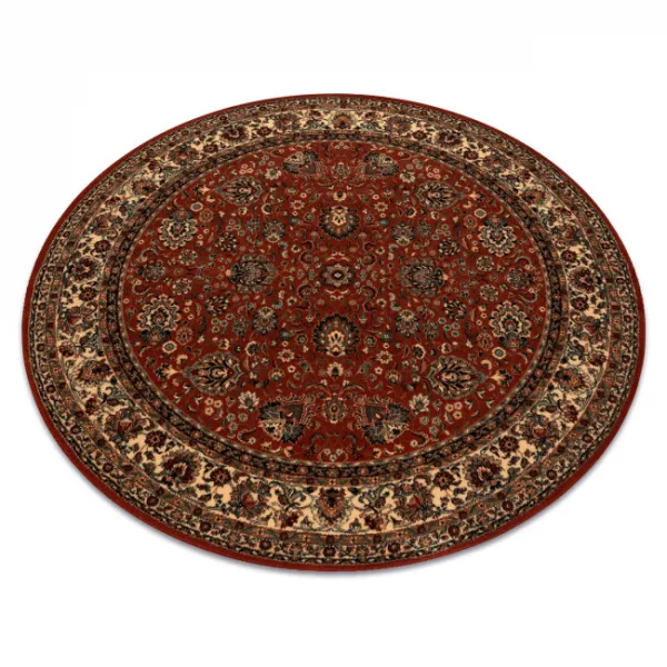 Koberec KASHQAI 4362 200 ornament, bordový / béžový kruh