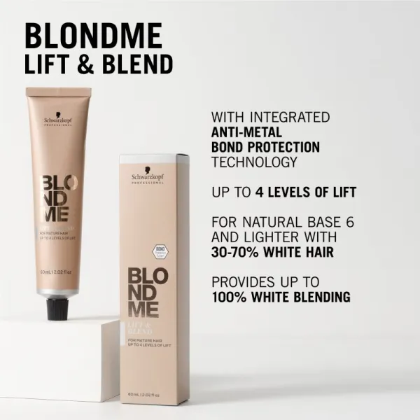 Schwarzkopf Professional Blondme Lift & Blend zosvetľujúcí krém pre blond vlasy odtieň Ice 60 ml