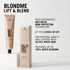 Schwarzkopf Professional Blondme Lift & Blend zosvetľujúcí krém pre blond vlasy odtieň Ice 60 ml