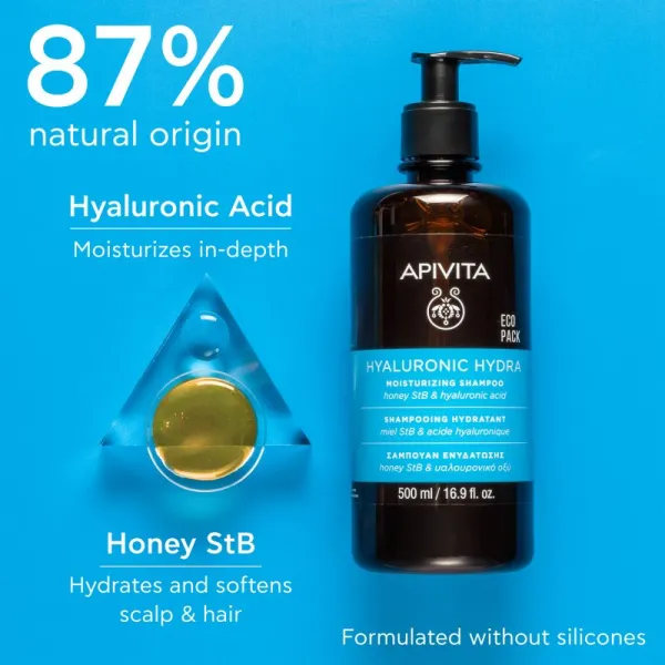 Apivita Hyaluronic Hydra Moisturizing Shampoo hydratačný šampón 75 ml