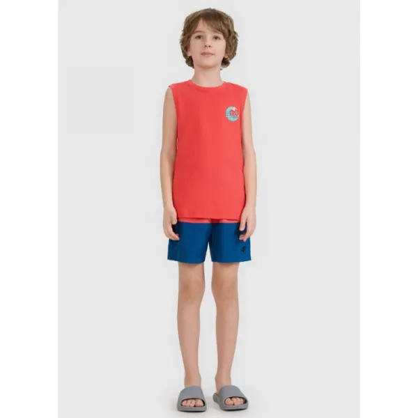 Chlapčenské plavky 4F JUNIOR BOARD SHORTS M116-63S-CORAL